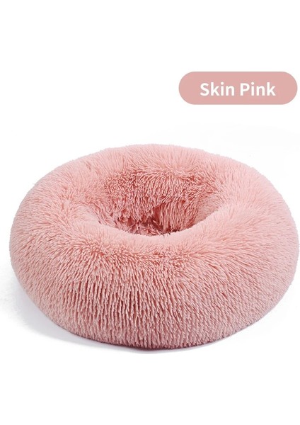 Cilt Pembe Tarzı 40CM Yeni Köpek Yatağı Uzun Peluş Kedi Mat Süper Yumuşak Köpek Yatakları Büyük Köpekler Için Yatak Labradorlar Ev Yuvarlak Yastık Pet Ürün Aksesuarları (Yurt Dışından)
