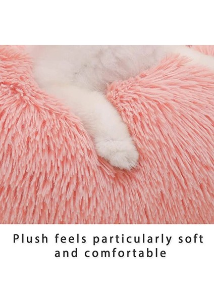 Cilt Pembe Tarzı 40CM Yeni Köpek Yatağı Uzun Peluş Kedi Mat Süper Yumuşak Köpek Yatakları Büyük Köpekler Için Yatak Labradorlar Ev Yuvarlak Yastık Pet Ürün Aksesuarları (Yurt Dışından) indirimleri
