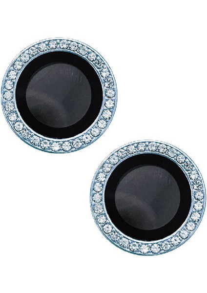 iPhone 15 Uyumlu Zore Cl-06 Kamera Lens Koruyucu-Mavi Açık