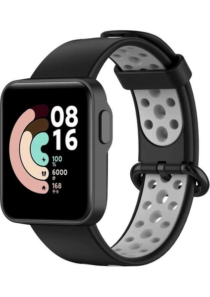 Xiaomi Redmi Watch 2 Lite Krd-02 Uyumlu Kordon Zore Siyah-Gri