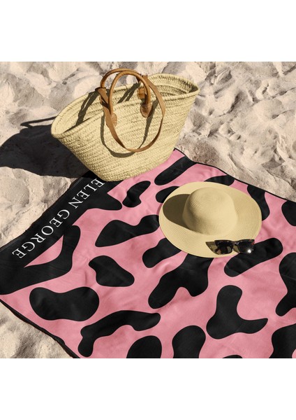 New Land Siyah Pembe OVERSIZE Plaj Havlusu indirimleri
