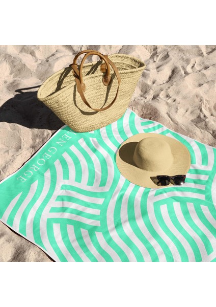 Marseille Mint Beyaz OVERSIZE Plaj Havlusu modelleri