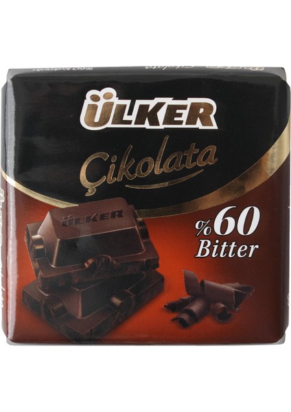 Çikolata %60 Bitter Kare 60 gr