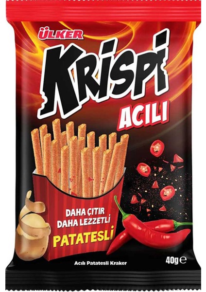 Krispi Acılı Çubuk Kraker 40 gr