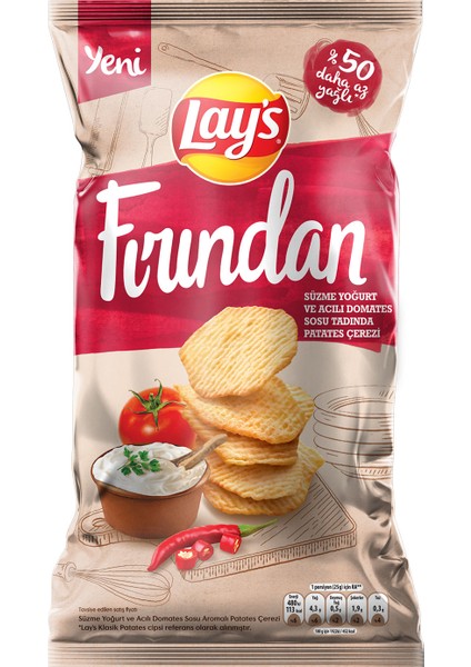 Lays Süper Fırından Süzme Yoğurt Acılı Domates 96 gr