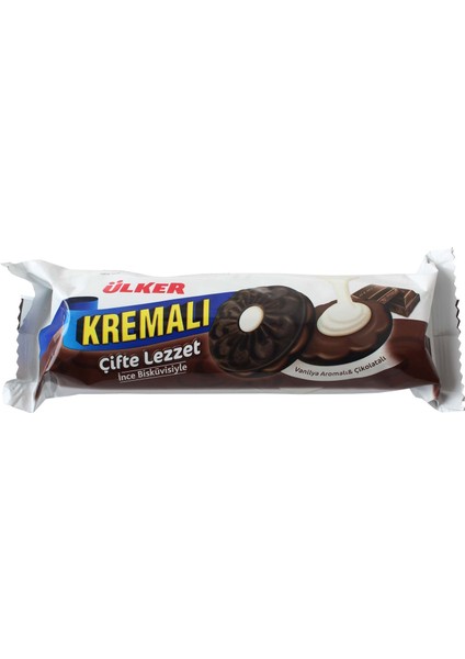 Kremalı Çifte Lezzet Kakaolu Bisküvi 165 gr
