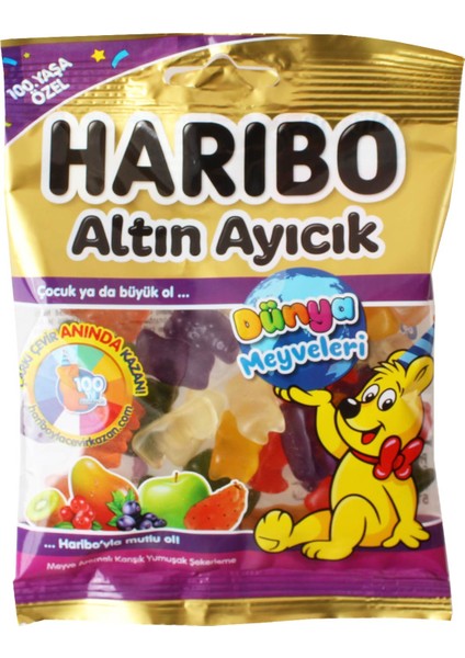 Jelly Altın Ayıcık Dünya Meyveleri 80 gr