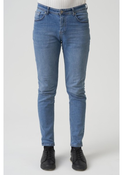 Albury J2427 Regular Fit Pamuklu 5 Cep Jean Pantolon Mavi