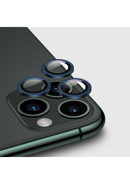 iPhone 12 Pro Max Uyumlu Zore Cl-02 Kamera Lens Koruyucu-Lacivert