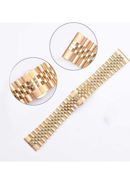 Galaxy Watch Active 2 40MM Uyumlu Krd-36 20MM Metal Kordon Zore Gold