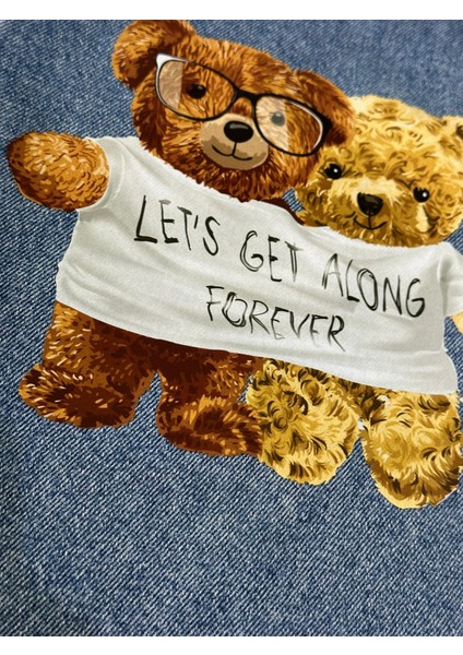 19X17 cm Ayılar Ütü Ile Yapışan Transfer Baskı Kot Kumaş Baskı Arma fiyatları