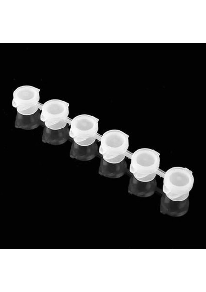10 Adet Boş Şerit Boya Kapları 3 ml Plastik 6'lı Kapaklı-Boyama Etkinlikleri Için Boya Saklama