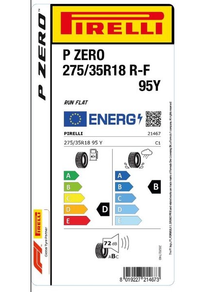 275/35 R18 95Y Pzero Rft Oto Yaz Lastiği (Üretim Yılı: 2024) fiyatları