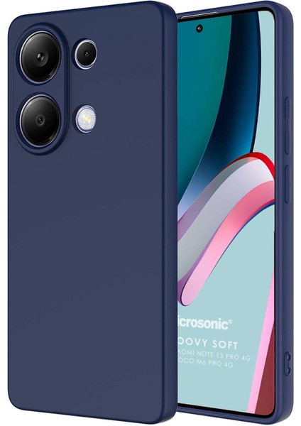 Xiaomi Poco M6 Pro 4g Kılıf Groovy Soft Lacivert