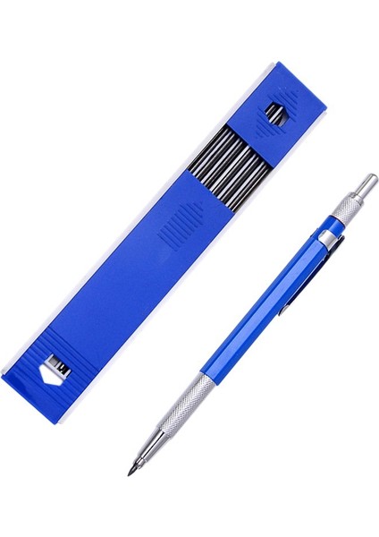 2.0mm Mekanik Kurşun Kalem Taslak Çizimi Için Kurşun Kalem Marangoz Crafting Art Sketching 12 Adet Dolum - Mavi (Yurt Dışından)
