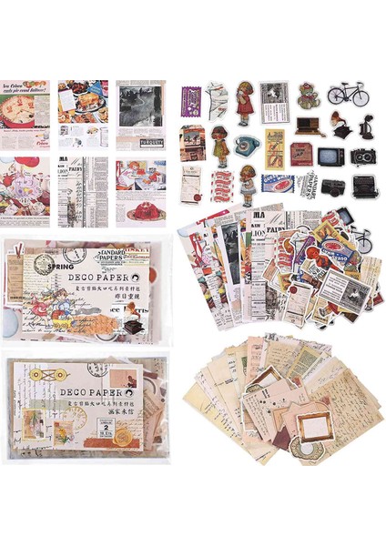 400 Adet Scrapbooking Malzemeleri Günlük Tutma Eski Yapışkanlı Karalama Defteri Washi Çıkartmalar Albüm Sanat Zanaat Için (Yurt Dışından)