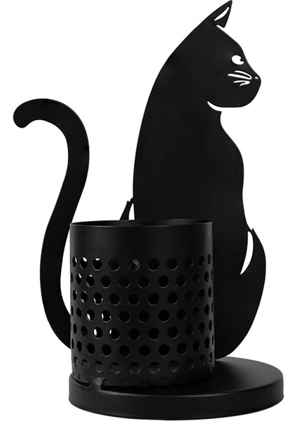 Yatak Odası / Ofis Için Masa Düzenleyici Kalem Tutucu Için Kedi Kalem Tutucu, Masa Centerpiece B Için Metal Kesim Ev Dekor (Yurt Dışından)