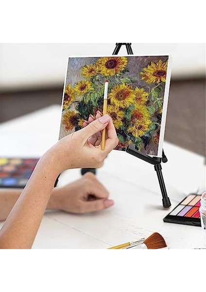 6 Adet Masa Üstü Anında Ekran Şövale, Taşınabilir ve Ayarlanabilir Katlanabilir Masa Tripod Şövale Standı, Tuval Resimleri Için (Yurt Dışından)