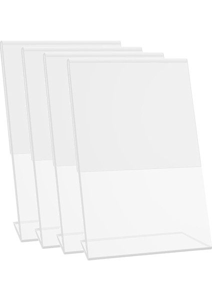 Akrilik Tabela Tutucu 5X7IN, 4 Paket Şeffaf Eğimli Sırtlı Şeffaf Plastik Tabela Tutucu, El Ilanı Belge Kağıt Teşhir Standı (Yurt Dışından)