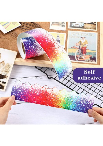 Rulo Bülten Tahtası Sınır Sticker Bülten Sınırları Çıkartmalar Sınır Döşeme Sınıf Kara Tahta Dekor 36FT (Yurt Dışından) indirimleri