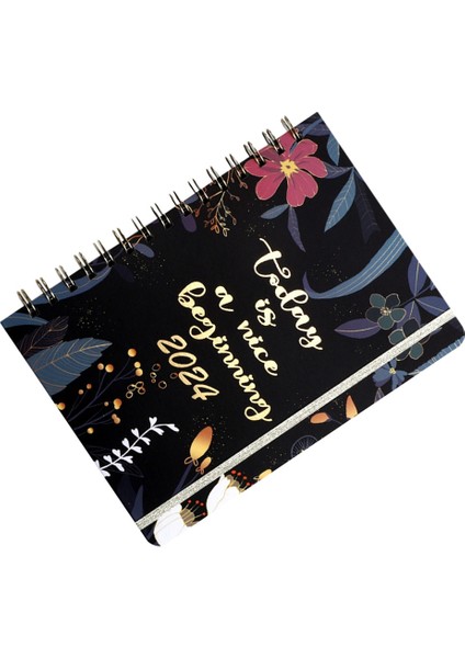 2024 Weekly Planner Spiral Bound 2024 Floral Planner, Benzersiz Eklentiler, Çıkartmalar ile 12 Aylık Haftalık ve Aylık Planlayıcı (Yurt Dışından)