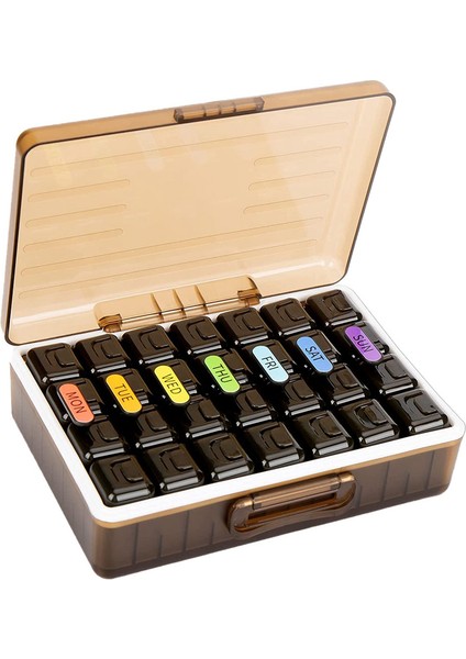 Haftalık Seyahat Hap Organizatörü Günde 4 Kez 7 Sevimli Kutu Içerir, Am Pm Ilaç Organizatörü Seyahat Temelleri (Yurt Dışından)