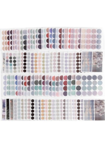100 Sayfa Suluboya Polka Dot Etiket Günlük Aksesuarları Scrapbooking Dıy Renk Etiket Washi Etiket Kırtasiye (Yurt Dışından)