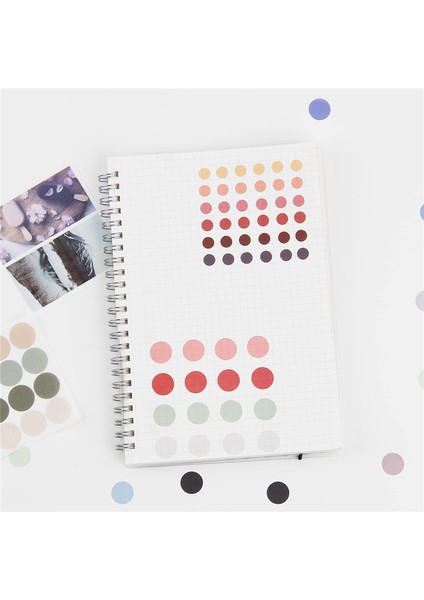 100 Sayfa Suluboya Polka Dot Etiket Günlük Aksesuarları Scrapbooking Dıy Renk Etiket Washi Etiket Kırtasiye (Yurt Dışından) fırsatları