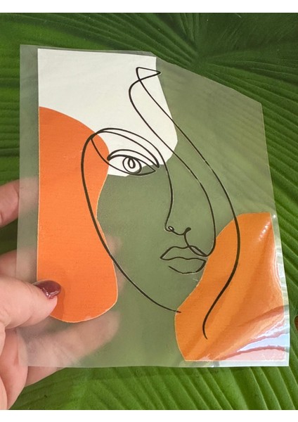 19X14 cm Ütü Ile Yapışan Kadın Silüeti Transfer Baskı Arma