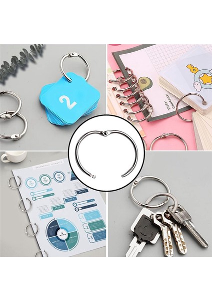 2 Inç 50 Paket Gevşek Yaprak Bağlayıcı Halkalar, Nikel Kaplama Çelik Bağlayıcı Halkalar, Anahtarlık Anahtarlıklar, Metal Halkalar (Yurt Dışından) indirimleri