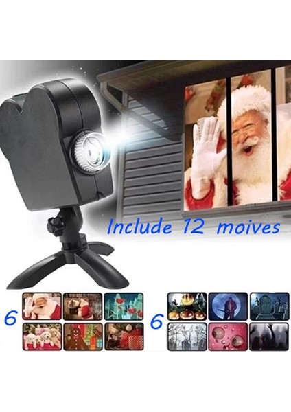 Cadılar Bayramı Noel Projektörü, Tripodlu LED Cadılar Bayramı Pencere Projektörü, 12 Film Festivali, Ab Tak (Yurt Dışından) modelleri