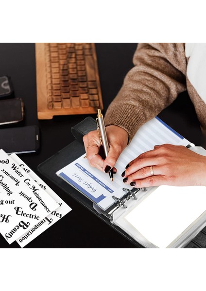 A6 Pu Defter Binder Bütçe Planlama Klasör Kapağı, 8 Bağlayıcı Cepler, Nakit Bütçe Zarf Sistemi, Nakit B'yi Saklamak Için (Yurt Dışından)