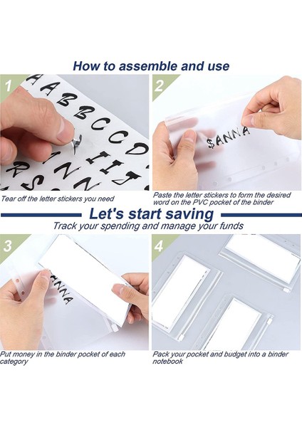 33 Adet Bütçe Depolama Bağlayıcı Nakit Pvc Para Depolama Sistemi, Pvc Çantalar, Saklama Çantaları, Günlük Para Yönetimi Için A (Yurt Dışından) fiyatları