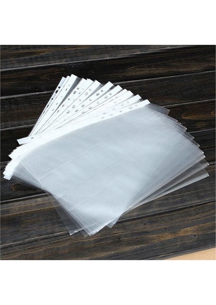 100 Adet A4 Pp Delikli Yumruk Cepler Klasörler Dosyalama Cüzdan Kollu Çanta Şeffaf 0.03MM (Yurt Dışından)