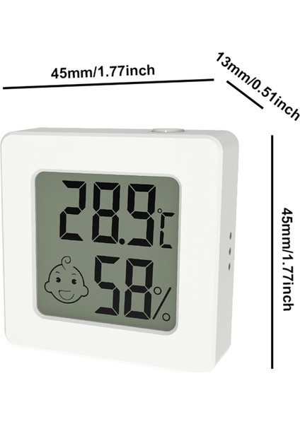 Mini LCD Dijital Termometre Higrometre Sıcaklık Ölçer Nem Sensörü Hava Istasyonu Düğme Seti Pil ile Siyah (Yurt Dışından)