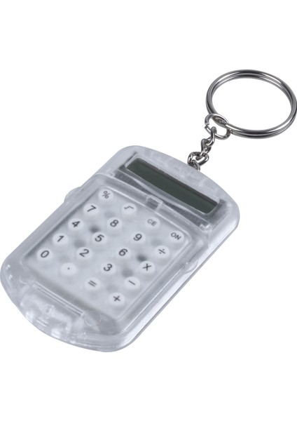 Şeffaf Plastik Muhafaza 8 Haneli Elektronik Mini Hesap Makinesi Anahtarlıklı (Yurt Dışından)
