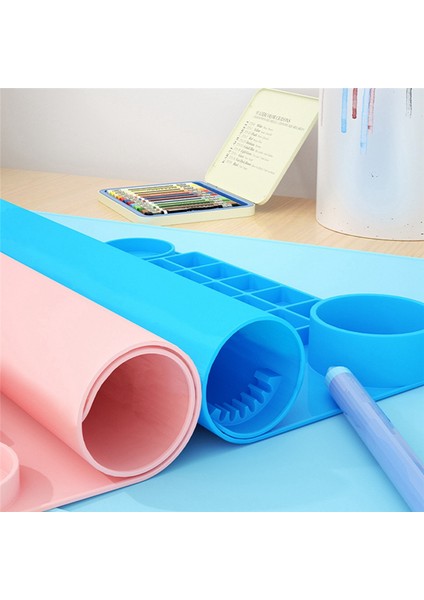 2'li Paket Silikon Grafiti Boyama Pedleri Temizle Izleme Boyama Kitabı Zanaat Pedi Sanat Pedi Renk Paleti (Mavi) (Yurt Dışından) fırsatları