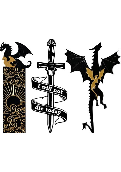 Erkekler Için Dragon Kitap Ayraçları, Okumayı Sevenler Için Kitap Ayraçları, Siyah ve Altın Okumak Için Kitap Ayraçları (Yurt Dışından) fırsatları