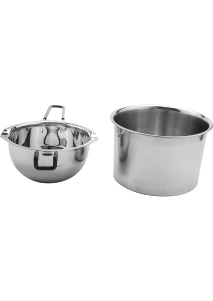 2 Paket Çift Kazan Tencere Seti Paslanmaz Çelik Eritme Potası Eritme Çikolata Sabunu Balmumu Mum Yapımı 600ML ve 1600ML (Yurt Dışından)