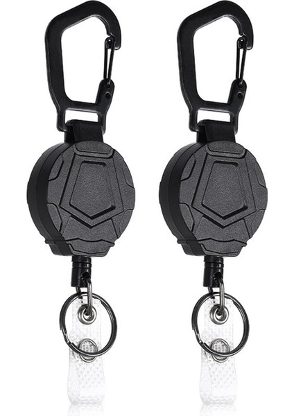 4'lü Paket Geri Çekilebilir Anahtarlık, Rozet Tutucular, 23,6 Inç Geri Çekilebilir Kordonlu Rozet Makarası, Çok Amaçlı Karabina Anahtarlık (Yurt Dışından)