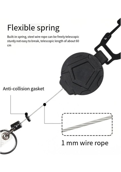 4'lü Paket Geri Çekilebilir Anahtarlık, Rozet Tutucular, 23,6 Inç Geri Çekilebilir Kordonlu Rozet Makarası, Çok Amaçlı Karabina Anahtarlık (Yurt Dışından) modelleri