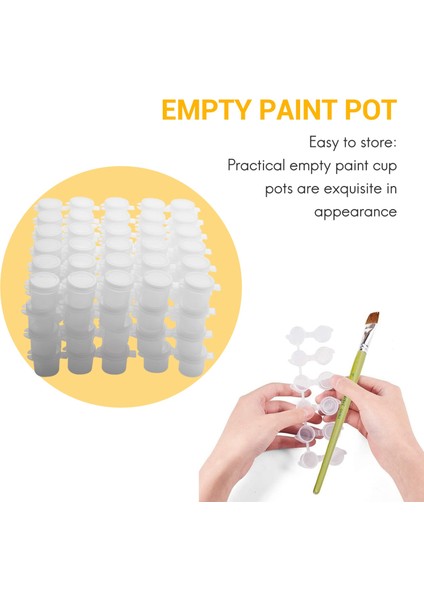 20 Şerit 120 Tencere 5ml 6 Bardak Mini Boş Boya Potu Pod Şeritleri Boya Şeritleri Sanat ve El Sanatları Plastik Saklama Kapları (Yurt Dışından) modelleri