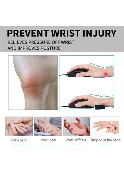 Ergonomik Fare Bilek Dayanağı Desteği Kayma Bilek Pedi Fare ile Hareket Ediyor, Bilek Ağrısını Gideriyor ve Karpal Tüneli Önlüyor (Yurt Dışından) modelleri
