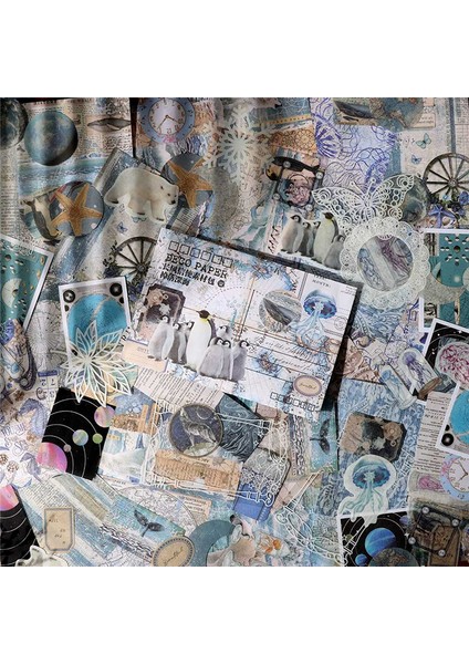 100 Adet Vintage Scrapbooking Etiket Önemsiz Dergisi Sanat Estetik Süsleme Dıy Kolaj Albümü Resim Çerçeveleri B (Yurt Dışından) fırsatları