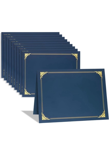 Sertifika Sahipleri, 10 Paket Diploma Sahipleri, Mektup Boyutu 8,5X11 Inç Için Altın Folyo Kenarlı Sertifika Kapakları (Yurt Dışından)