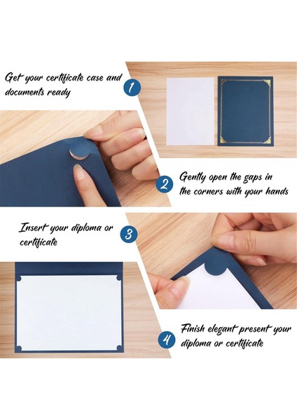 Sertifika Sahipleri, 10 Paket Diploma Sahipleri, Mektup Boyutu 8,5X11 Inç Için Altın Folyo Kenarlı Sertifika Kapakları (Yurt Dışından) fırsatları