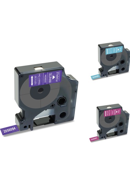 3'lü Paket Etiket Bandı Için Beyaz Mavi/pembe/mor Parıltı Üzerine Beyaz Baskı 12MM Etiket Makinesi Için, Etiket Yöneticisi 160 280 (Yurt Dışından) fiyatları
