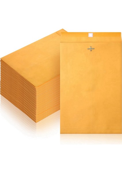 x 9 Inç Yapışkanlı Mühürlü Tokalı Zarflar, 28LB Kraft Kağıttan Yapılmış Küçük Tokalı Posta Zarfları, Toplu 120 Paket (Yurt Dışından)