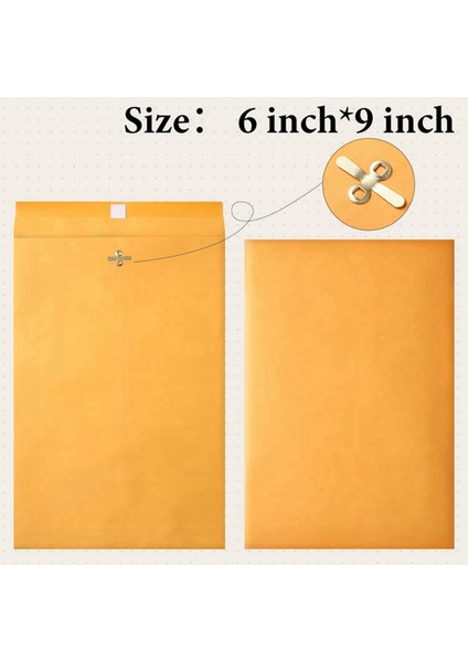 x 9 Inç Yapışkanlı Mühürlü Tokalı Zarflar, 28LB Kraft Kağıttan Yapılmış Küçük Tokalı Posta Zarfları, Toplu 120 Paket (Yurt Dışından) modelleri