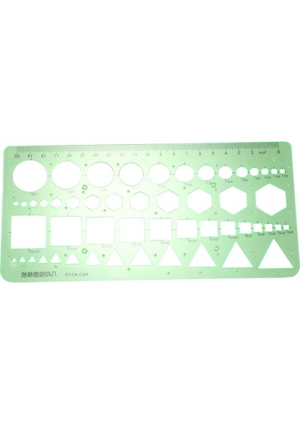 Yeşil Plastik Daireler Kareler Altıgenler Geometrik Şablon Cetvel 0-20CM (Yurt Dışından) fiyatları